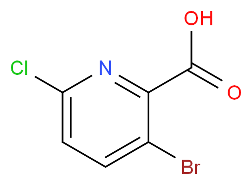 3-BROMO-6-CHLORO-2-PYRIDINECARBOXYLIC ACID_分子结构_CAS_929000-66-8)