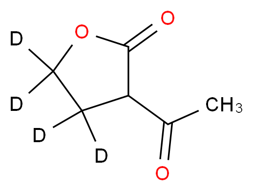 3-acetyl(4,4,5,5-<sup>2</sup>H<sub>4</sub>)oxolan-2-one_分子结构_CAS_476646-93-2