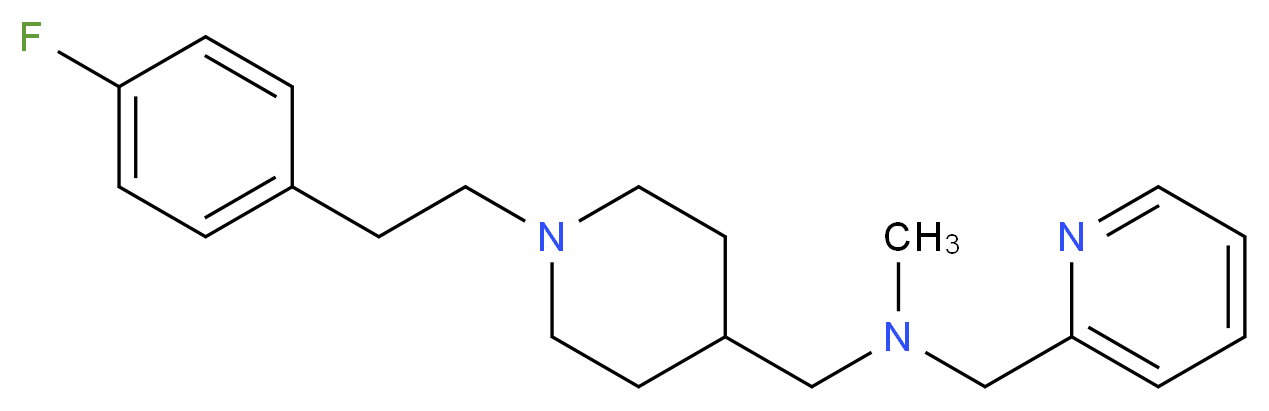 ({1-[2-(4-fluorophenyl)ethyl]-4-piperidinyl}methyl)methyl(2-pyridinylmethyl)amine_分子结构_CAS_)
