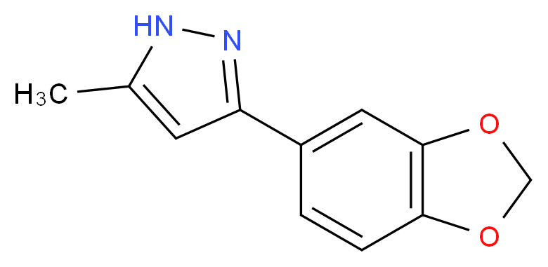 3-(1,3-Benzodioxol-5-yl)-5-methyl-1H-pyrazole_分子结构_CAS_)