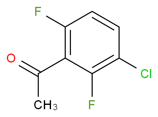 1-(3-chloro-2,6-difluorophenyl)ethan-1-one_分子结构_CAS_177942-50-6