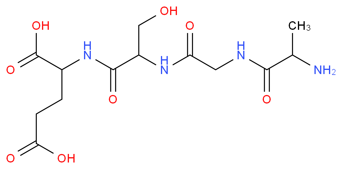 2-{2-[2-(2-aminopropanamido)acetamido]-3-hydroxypropanamido}pentanedioic acid_分子结构_CAS_61756-28-3