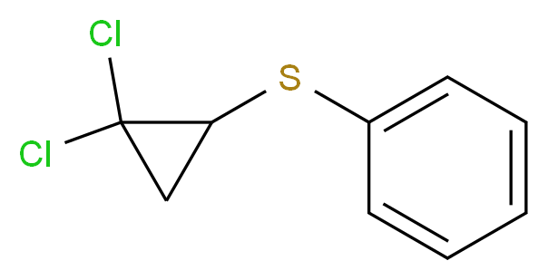 2,2-Dichlorocyclopropyl phenyl sulphide_分子结构_CAS_63289-85-0)