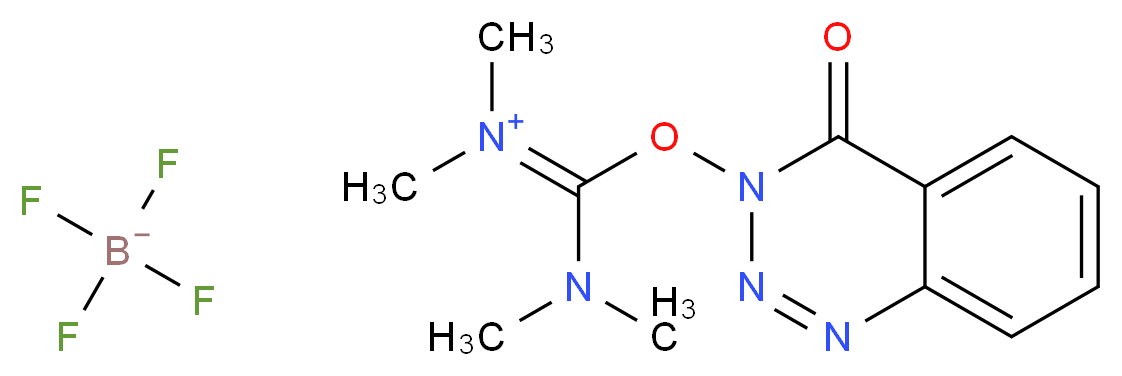 N,N,N′,N′-四甲基O-(3,4-二氢-4-氧代-1,2,3-苯并三嗪-3-基)四氟硼酸脲_分子结构_CAS_125700-69-8)