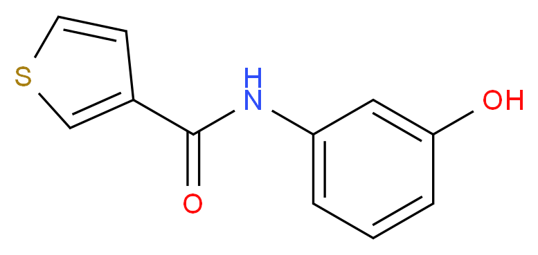 N-(3-hydroxyphenyl)thiophene-3-carboxamide_分子结构_CAS_)