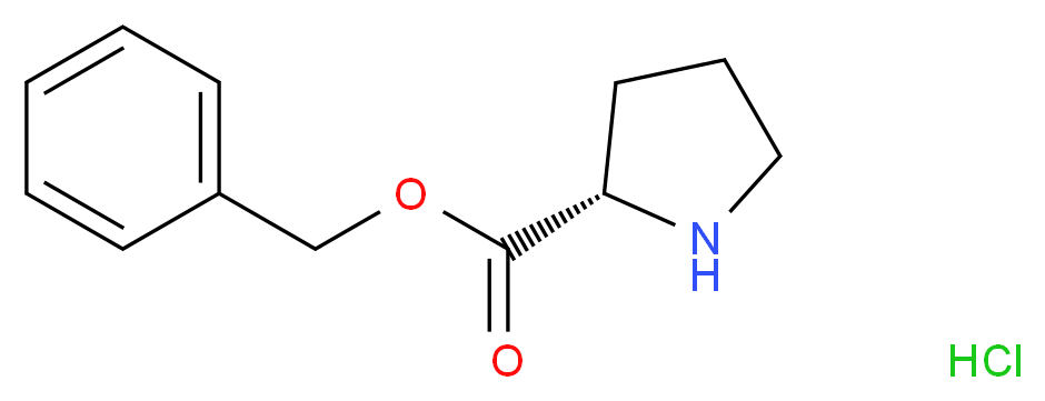 benzyl (2S)-pyrrolidine-2-carboxylate hydrochloride_分子结构_CAS_16652-71-4