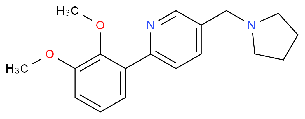 2-(2,3-dimethoxyphenyl)-5-(pyrrolidin-1-ylmethyl)pyridine_分子结构_CAS_)