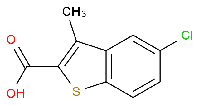 5-chloro-3-methyl-1-benzothiophene-2-carboxylic acid_分子结构_CAS_50451-84-8)