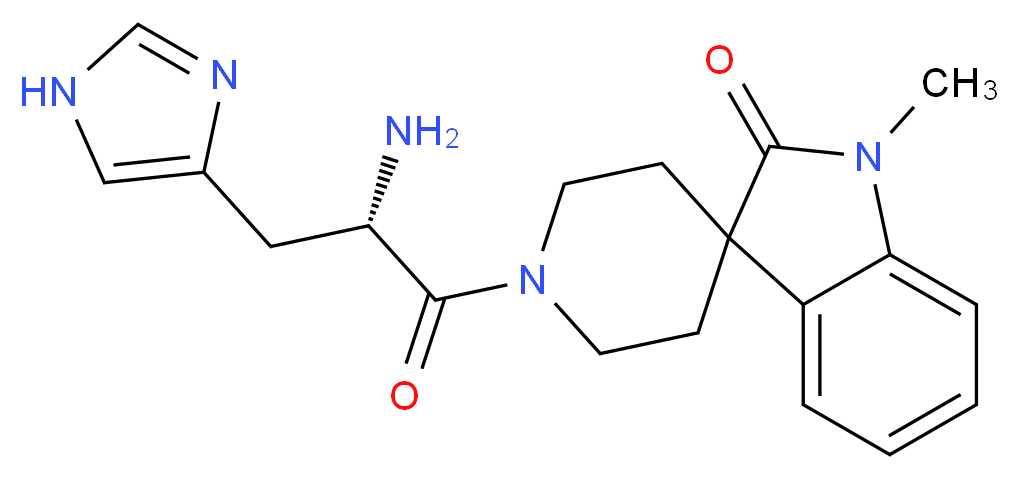 1'-[(2S)-2-amino-3-(1H-imidazol-4-yl)propanoyl]-1-methylspiro[indole-3,4'-piperidin]-2(1H)-one_分子结构_CAS_)