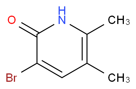 3-bromo-5,6-dimethyl-1,2-dihydropyridin-2-one_分子结构_CAS_1227465-70-4