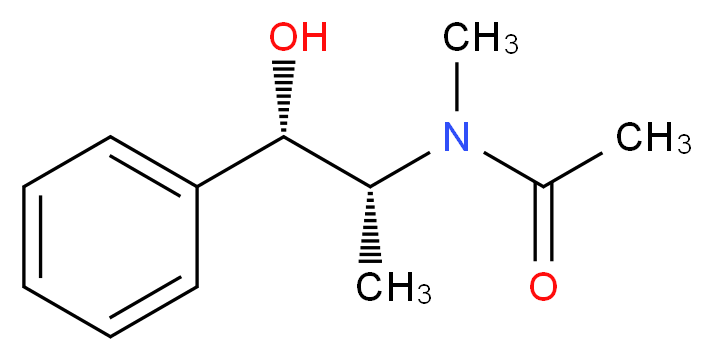 N-[(1S,2R)-1-hydroxy-1-phenylpropan-2-yl]-N-methylacetamide_分子结构_CAS_5661-42-7
