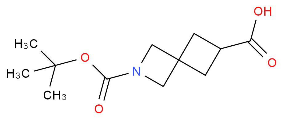 2-Azaspiro[3.3]heptane-2,6-dicarboxylic acid 2-tert-butyl ester_分子结构_CAS_1211526-53-2)