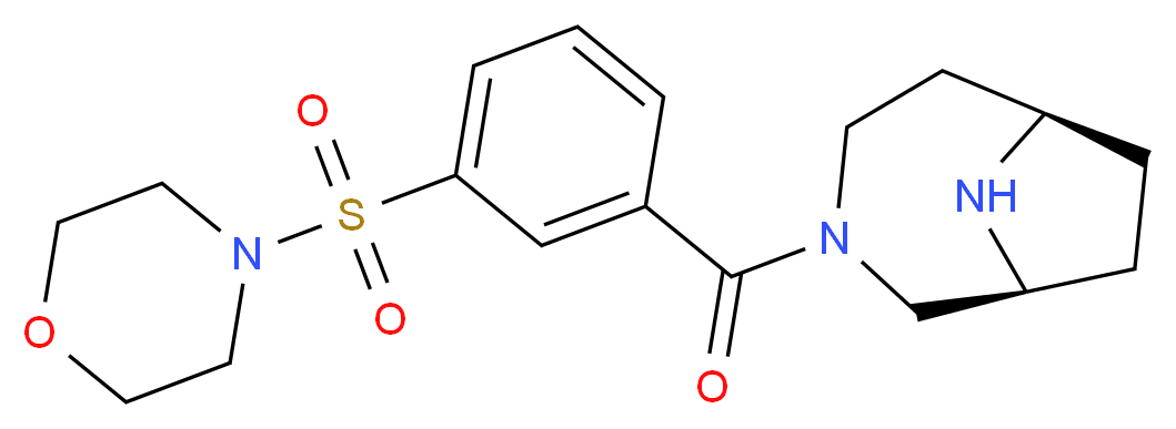 (1S*,6R*)-3-[3-(morpholin-4-ylsulfonyl)benzoyl]-3,9-diazabicyclo[4.2.1]nonane_分子结构_CAS_)
