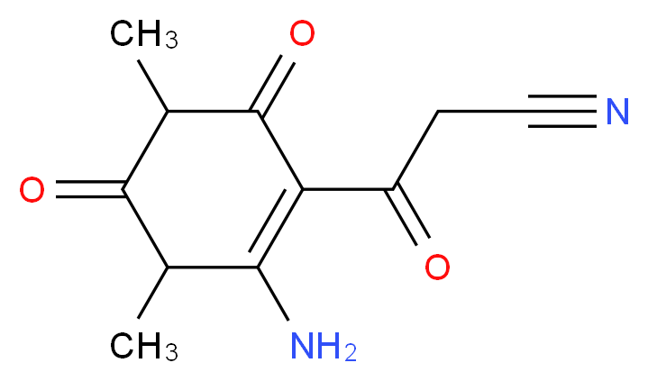 2-Amino-3,5-dimethyl-β,4,6-trioxo-1-cyclohexene-1-propanenitrile_分子结构_CAS_887352-46-7)