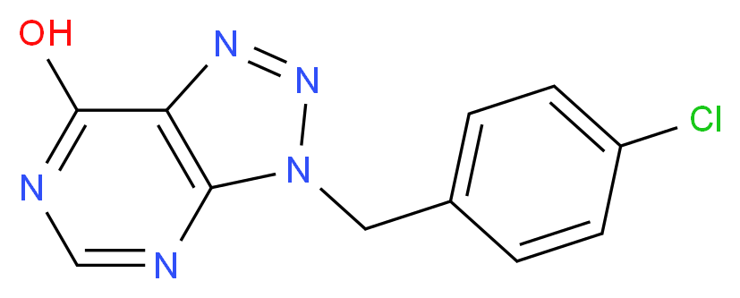 3-(4-Chlorobenzyl)-3H-[1,2,3]triazolo-[4,5-d]pyrimidin-7-ol_分子结构_CAS_)