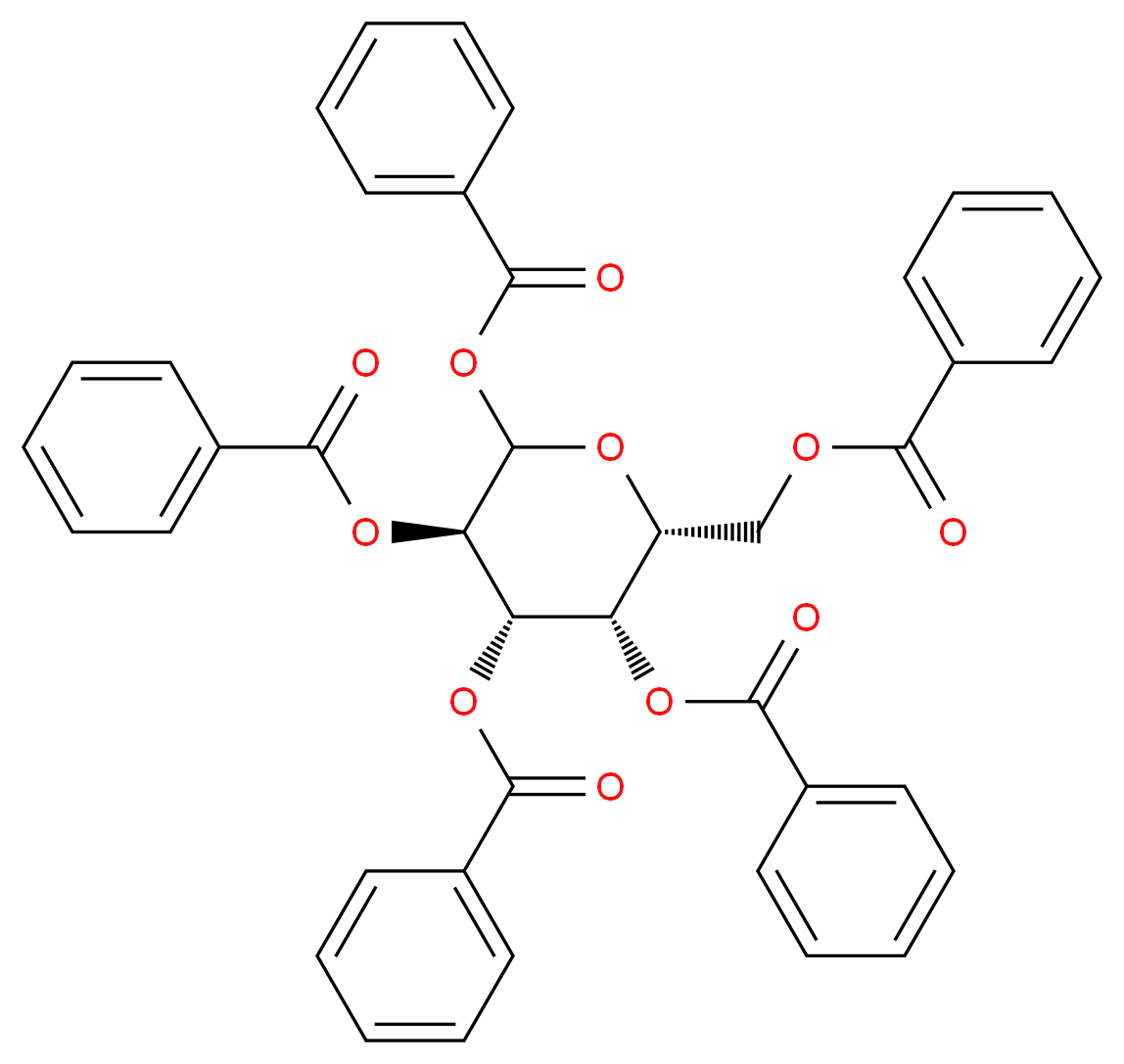 [(2R,3S,4S,5R)-3,4,5,6-tetrakis(benzoyloxy)oxan-2-yl]methyl benzoate_分子结构_CAS_3006-48-2