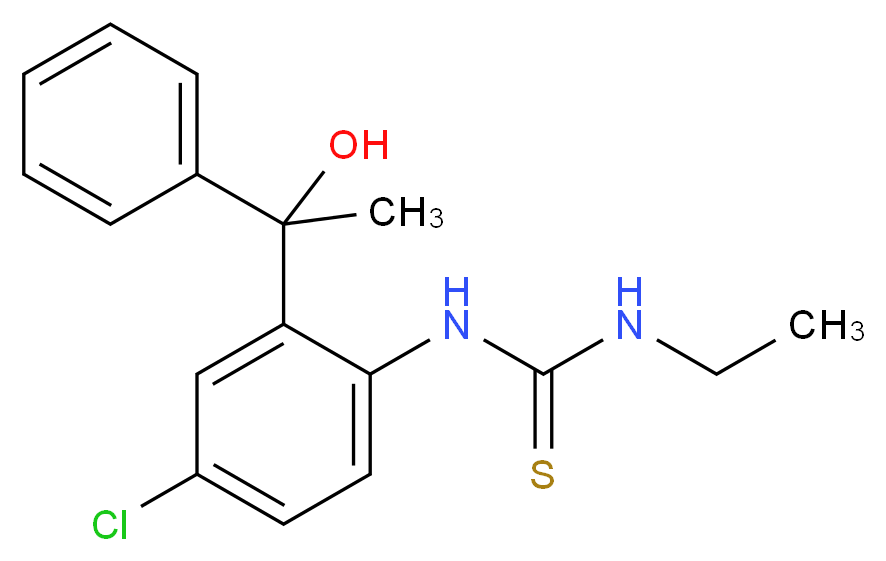 1-[4-chloro-2-(1-hydroxy-1-phenylethyl)phenyl]-3-ethylthiourea_分子结构_CAS_21740-97-6