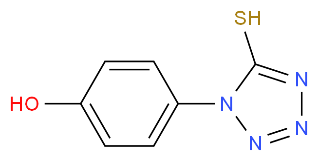 4-(5-sulfanyl-1H-1,2,3,4-tetrazol-1-yl)phenol_分子结构_CAS_52431-78-4