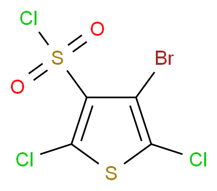 4-溴-2,5-二氯噻吩-3-磺酰氯_分子结构_CAS_166964-36-9)