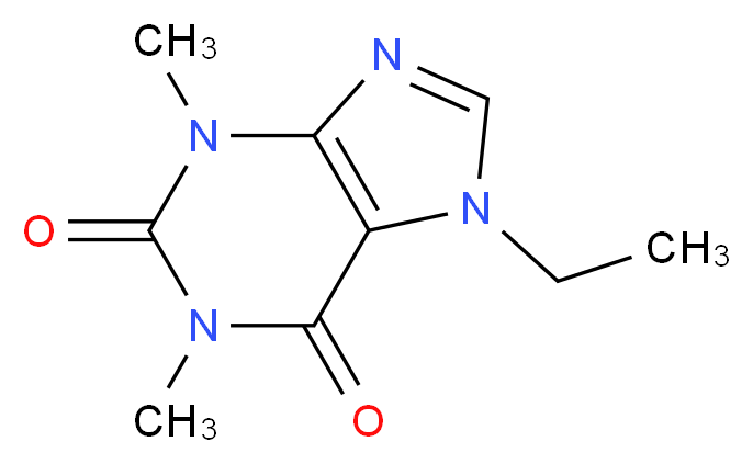 7-Ethyl Theophylline_分子结构_CAS_23043-88-1)