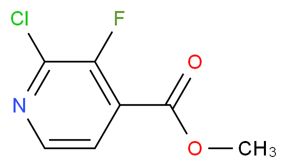Methyl 2-chloro-3-fluoro-4-pyridinecarboxylate_分子结构_CAS_628691-95-2)
