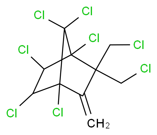 1,4,5,6,7,7-hexachloro-2,2-bis(chloromethyl)-3-methylidenebicyclo[2.2.1]heptane_分子结构_CAS_8001-35-2