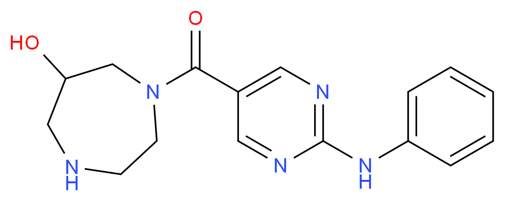 1-[(2-anilinopyrimidin-5-yl)carbonyl]-1,4-diazepan-6-ol_分子结构_CAS_)