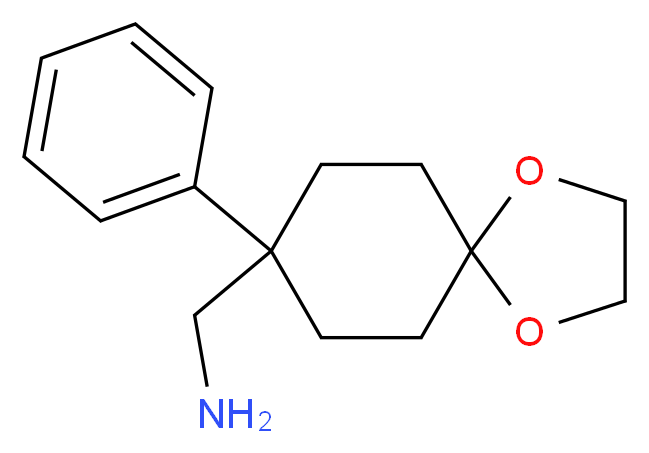 1-(8-PHENYL-1,4-DIOXASPIRO[4.5]DEC-8-YL)METHANAMINE_分子结构_CAS_443687-93-2)