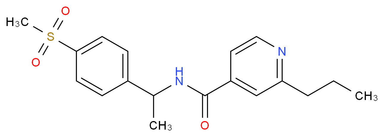 N-{1-[4-(methylsulfonyl)phenyl]ethyl}-2-propylisonicotinamide_分子结构_CAS_)