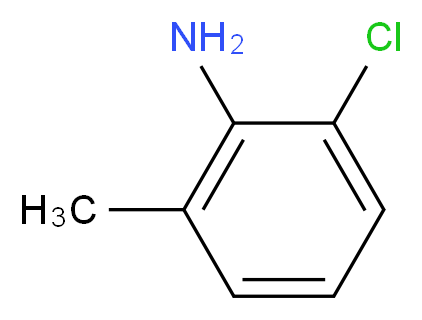 2-chloro-6-methylaniline_分子结构_CAS_87-63-8