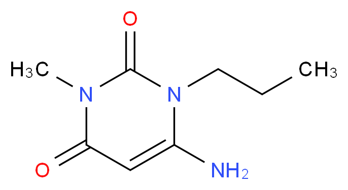 6-amino-3-methyl-1-propyl-1,2,3,4-tetrahydropyrimidine-2,4-dione_分子结构_CAS_53681-48-4