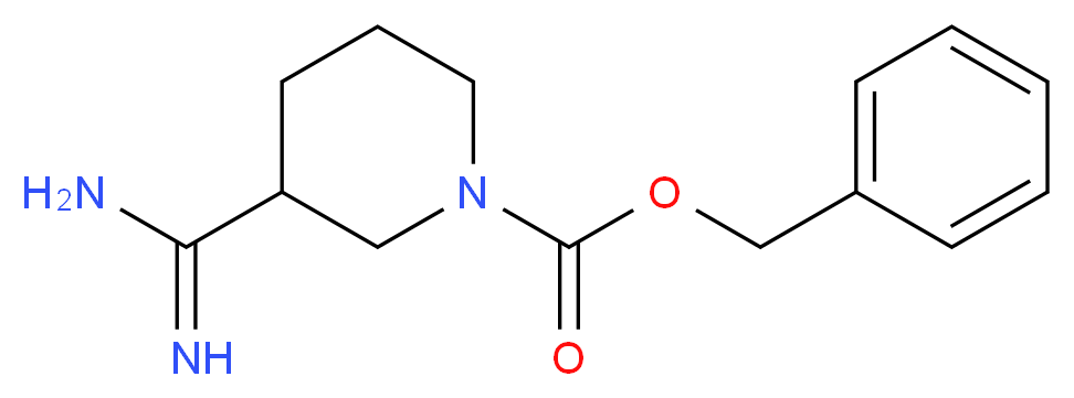 BENZYL 3-CARBAMIMIDOYLPIPERIDINE-1-CARBOXYLATE_分子结构_CAS_944902-06-1)