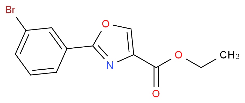 2-(3-BROMO-PHENYL)-OXAZOLE-4-CARBOXYLIC ACID ETHYL ESTER_分子结构_CAS_885273-06-3)