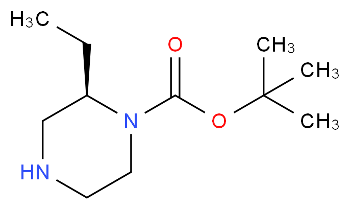 tert-butyl (2R)-2-ethylpiperazine-1-carboxylate_分子结构_CAS_325145-35-5