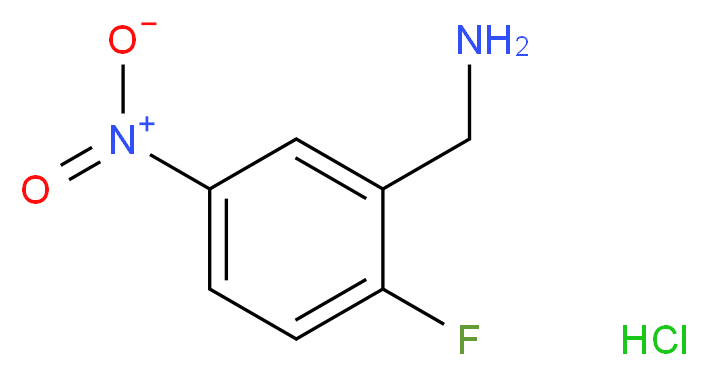 (2-fluoro-5-nitrophenyl)methanamine hydrochloride_分子结构_CAS_1214328-26-3