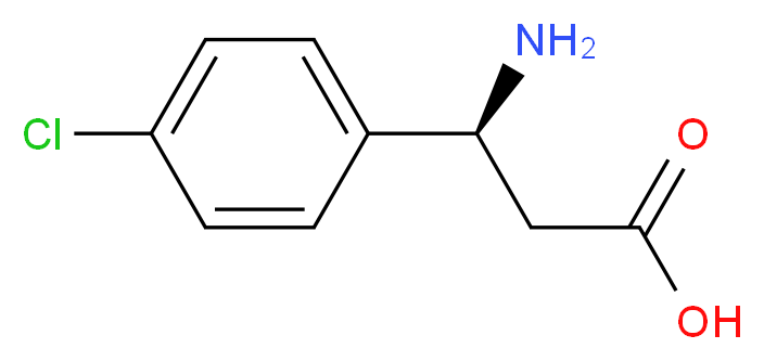 (3S)-3-amino-3-(4-chlorophenyl)propanoic acid_分子结构_CAS_131690-60-3