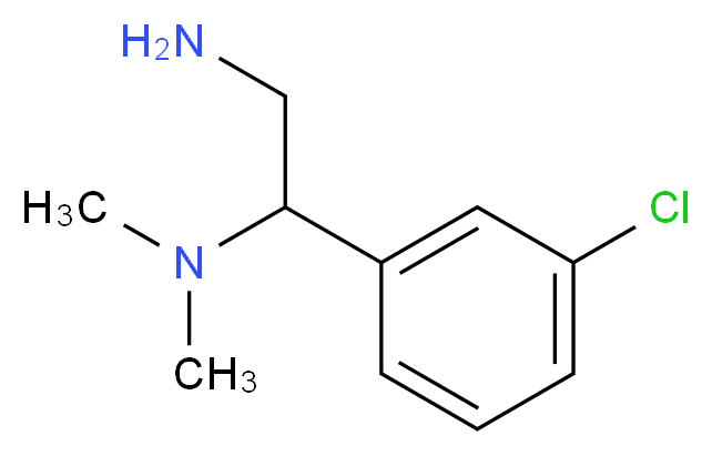 1-(3-Chloro-phenyl)-N*1*,N*1*-dimethyl-ethane-1,2-diamine_分子结构_CAS_96798-20-8)