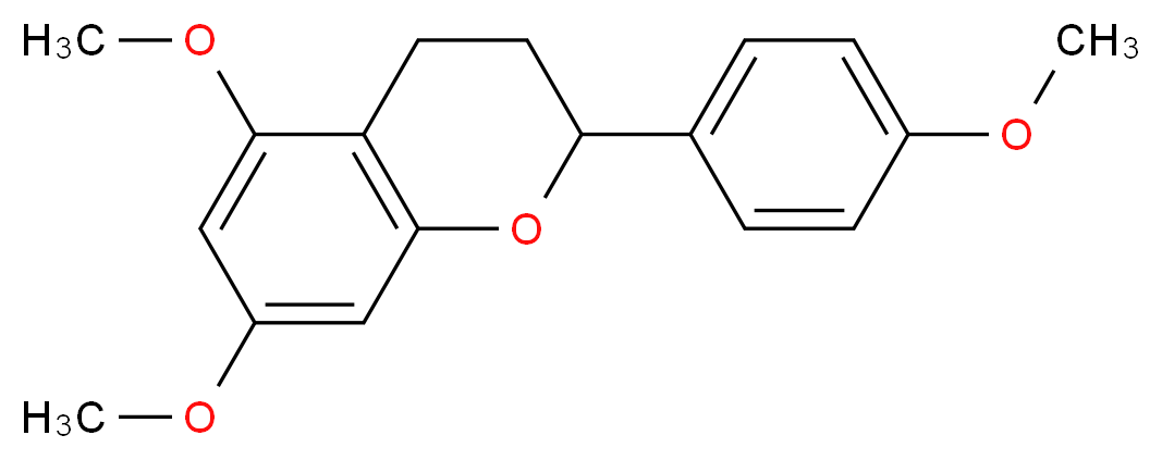 5,7-dimethoxy-2-(4-methoxyphenyl)-3,4-dihydro-2H-1-benzopyran_分子结构_CAS_4225-32-5