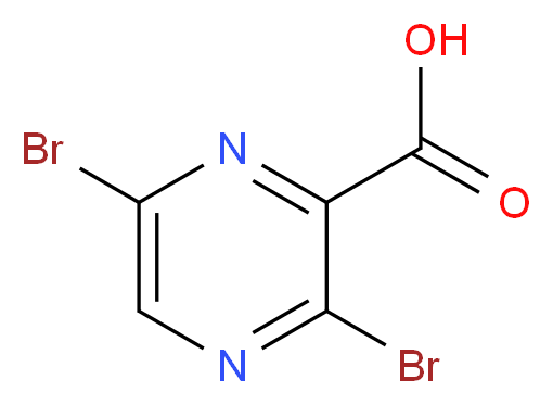 3,6-Dibromopyrazine-2-carboxylic acid_分子结构_CAS_957230-68-1)