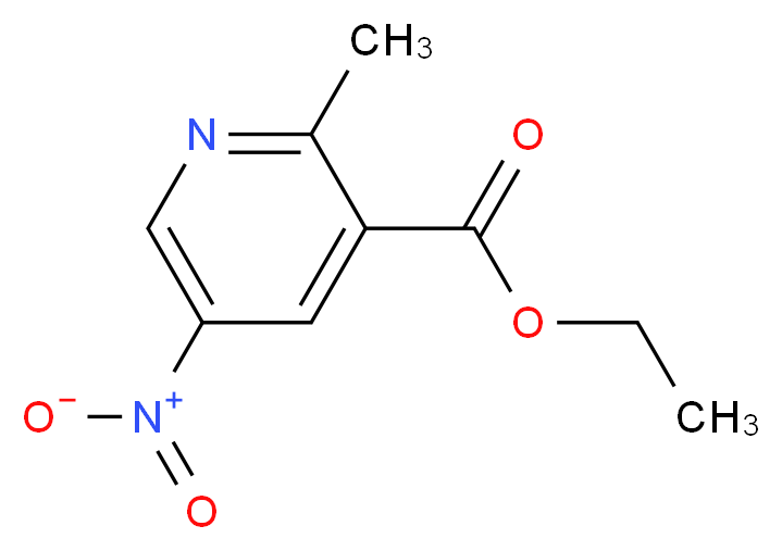 Ethyl 2-methyl-5-nitro-3-pyridinecarboxylate_分子结构_CAS_51984-71-5)