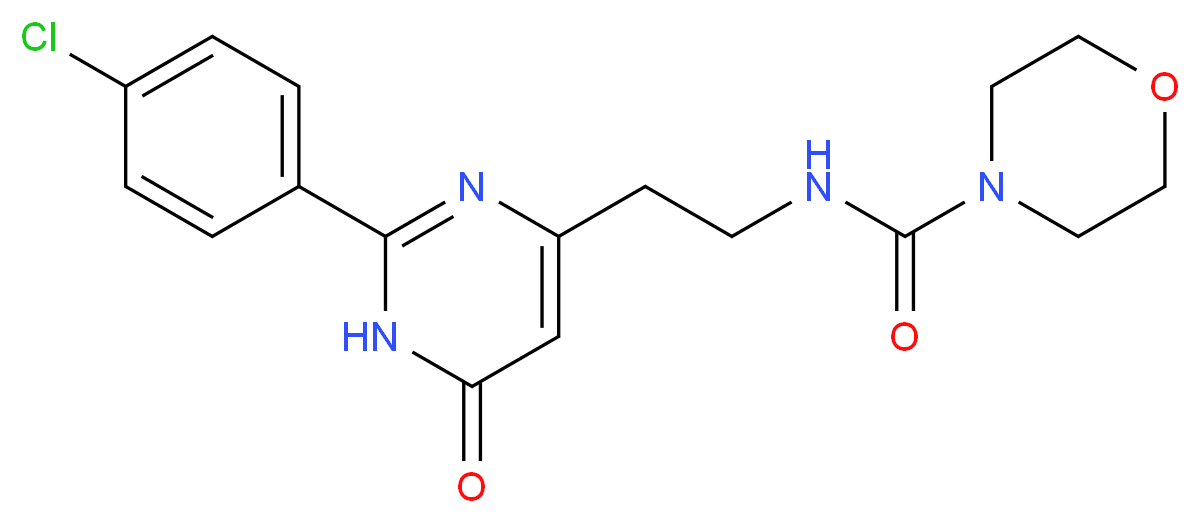 N-{2-[2-(4-chlorophenyl)-6-oxo-1,6-dihydropyrimidin-4-yl]ethyl}morpholine-4-carboxamide_分子结构_CAS_)