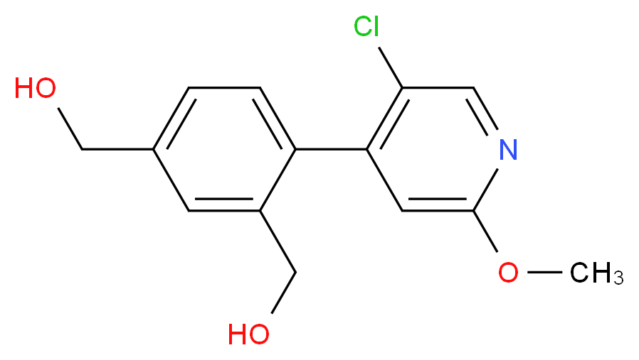 [4-(5-chloro-2-methoxypyridin-4-yl)-1,3-phenylene]dimethanol_分子结构_CAS_)