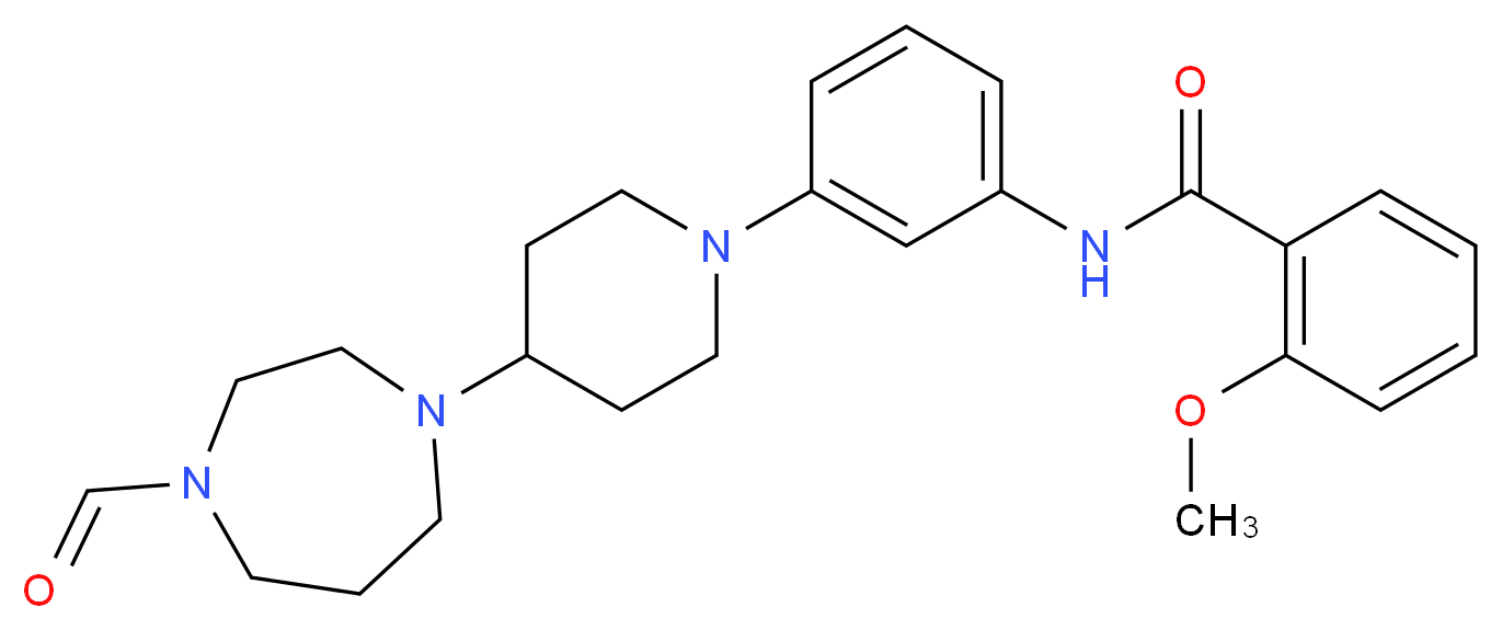 N-{3-[4-(4-formyl-1,4-diazepan-1-yl)-1-piperidinyl]phenyl}-2-methoxybenzamide_分子结构_CAS_)
