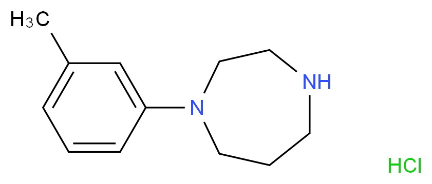 1-(3-methylphenyl)-1,4-diazepane hydrochloride_分子结构_CAS_934991-97-6