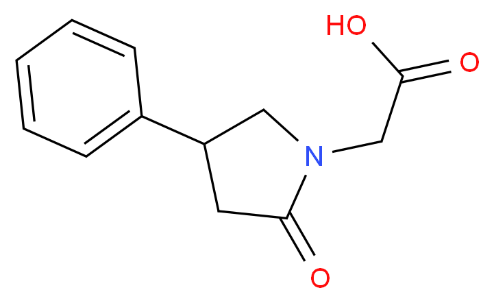 (2-oxo-4-phenylpyrrolidin-1-yl)acetic acid_分子结构_CAS_67118-34-7)