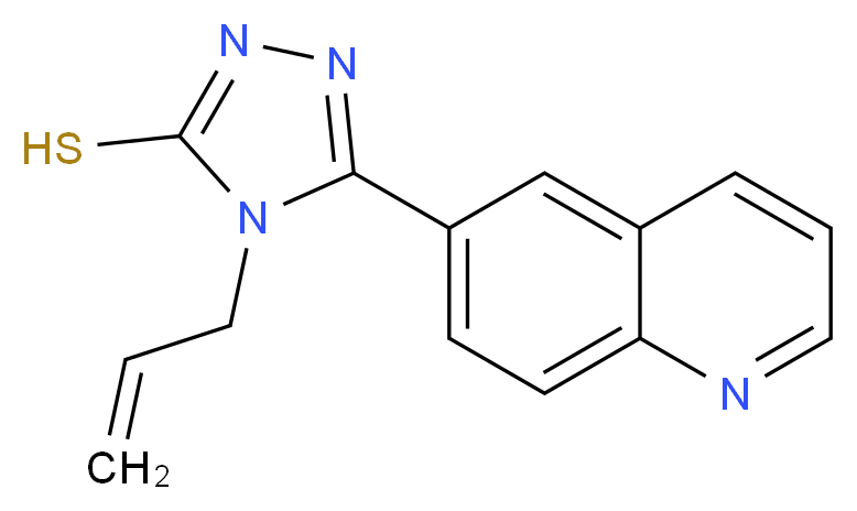 4-(prop-2-en-1-yl)-5-(quinolin-6-yl)-4H-1,2,4-triazole-3-thiol_分子结构_CAS_306935-48-8