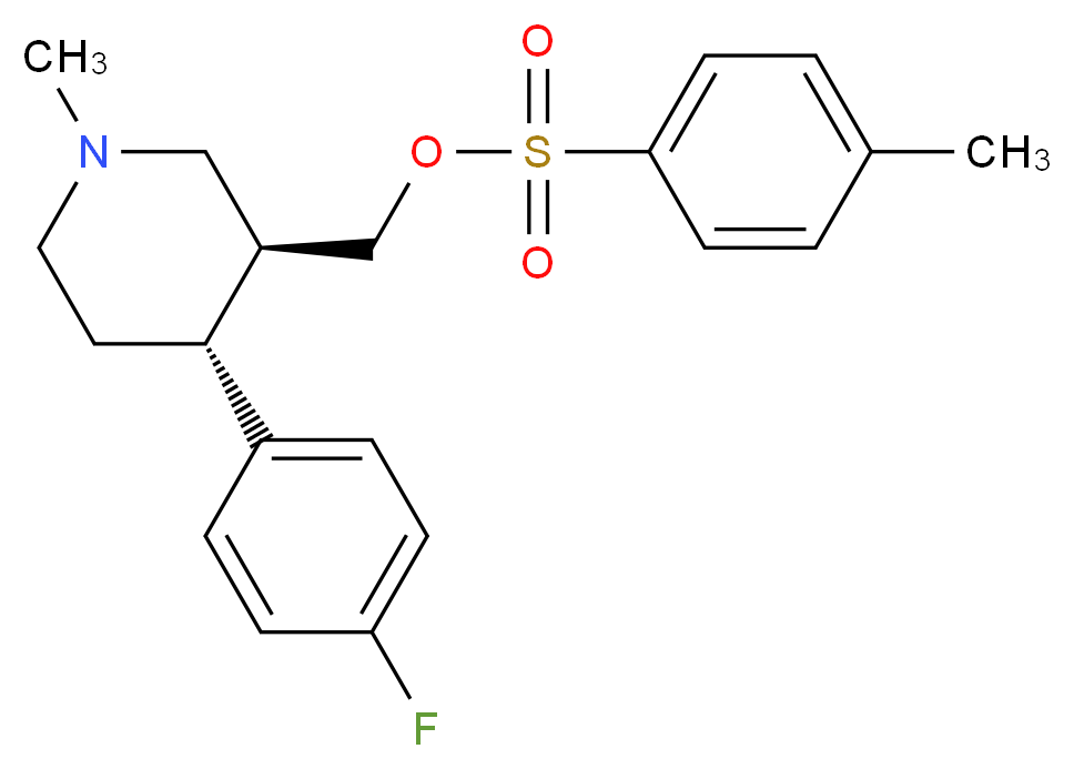 [(3S,4R)-4-(4-fluorophenyl)-1-methylpiperidin-3-yl]methyl 4-methylbenzene-1-sulfonate_分子结构_CAS_317323-77-6