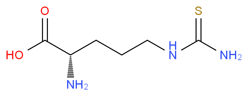 (2S)-2-amino-5-(carbamothioylamino)pentanoic acid_分子结构_CAS_156719-37-8