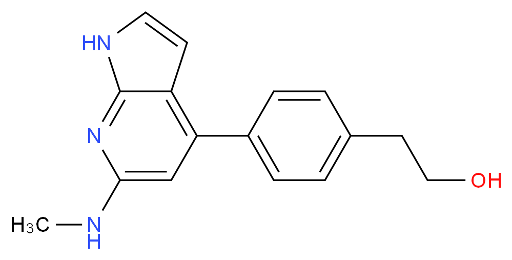 2-{4-[6-(methylamino)-1H-pyrrolo[2,3-b]pyridin-4-yl]phenyl}ethanol_分子结构_CAS_)