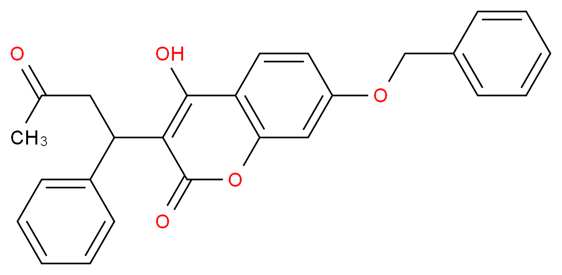 7-(benzyloxy)-4-hydroxy-3-(3-oxo-1-phenylbutyl)-2H-chromen-2-one_分子结构_CAS_30992-69-9